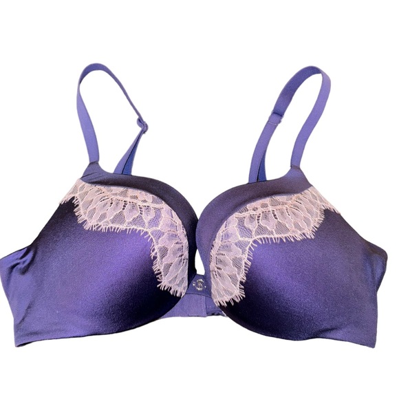 Victoria's Secret Other - Victorias Secret Purple Satin Push Up Bra Size 34B